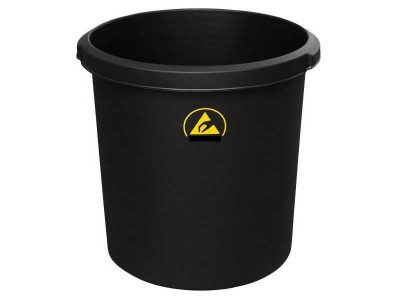 ESD Safe Waste Bin for EPA Areas (Black PP, 18L)
