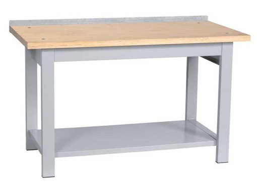 Tavolo da lavoro per officina con piano in legno di faggio (L 100/150/200/250 cm)