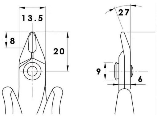 Piergiacomi TR 30 Flush Cutter | Dimensions
