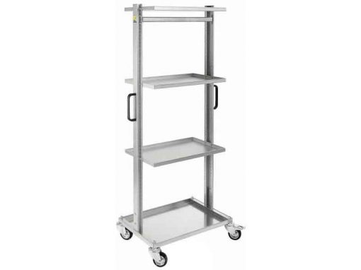 ESD Shelf Trolley with Handles and 4 Shelves (2 Sizes)