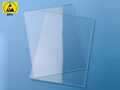 Lastra trasparente antistatica ESD permanente (1x2m, sp.10mm)