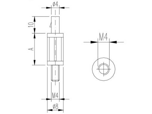 Distanziali in nylon 6.6 per circuiti stampati serie NY PM (H10-35mm)