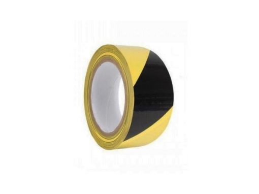 Floor Marking Tape Yellow/Black (50mmx33m, 140µm)
