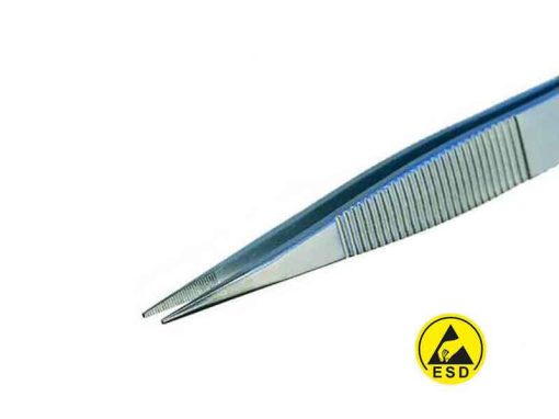 Piergiacomi 00D-SA-ESD – Tweezers with Thick Strong Serrated Tips (120mm)