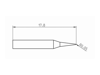 Punta Weller serie RTP 001 C MS (Ø0.1mm) - onforme MIL-SPEC