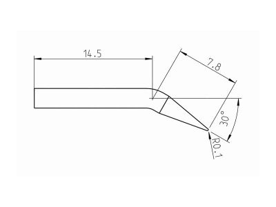 Weller RTP 002 C X (T0050103699) - Soldering Tip Conical Bent Ø0.2mm - Sizes
