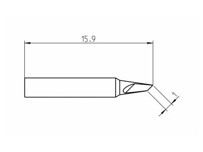 Weller RTP 010 K MS (T0050102799) - Soldering Tip Knife Shaped Ø1mm - Sizes