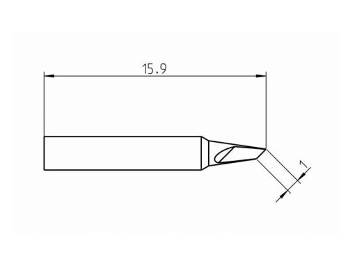 Weller RTP 010 K NW MS (T0050102899) - Soldering Tip Knife Shaped Ø1mm - Sizes