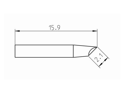 Weller RTP 020 G MS (T0050103099) - Soldering Tip Gullwing Ø2.0mm - Sizes