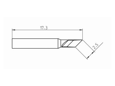 Weller RTP 025 K MS (T0050102999) - Soldering Tip Knife Ø2.5mm - Sizes